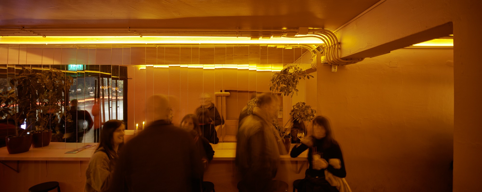 A view of the bar.