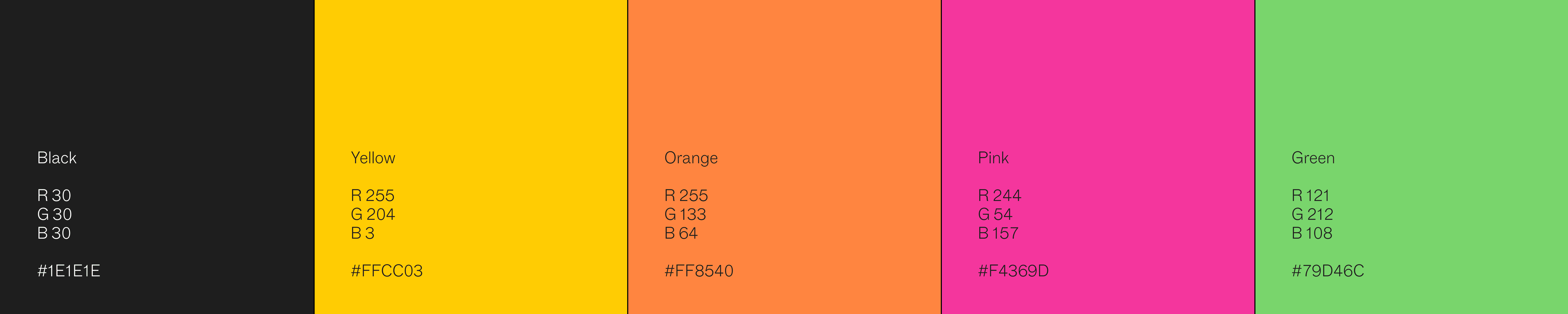 Additional colors.