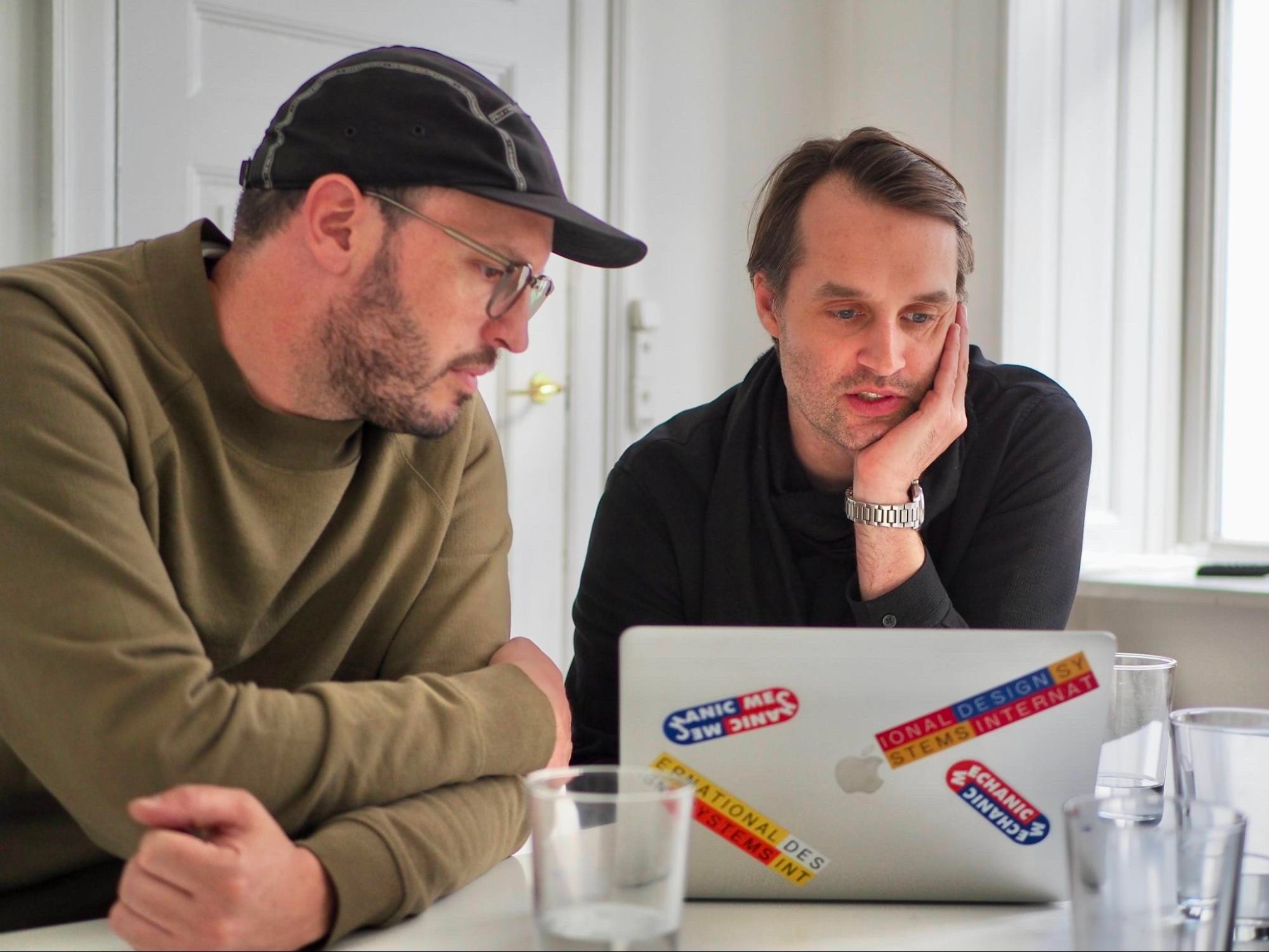 Martín and Rune working side by side at the Copenhagen office.